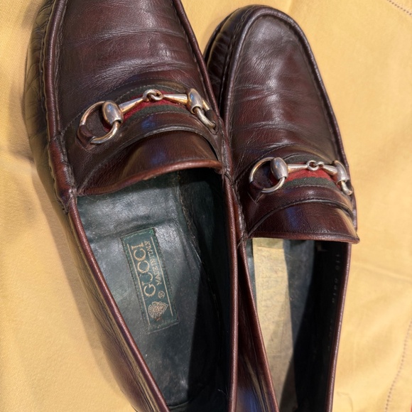 GUCCI MEN'S VINTAGE BROWN LEATHER HORSEBIT LOAFERS SIZE 10.5 - Picture 3 of 7